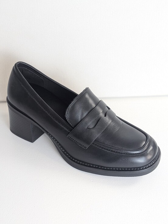 Shibever Shoes - Shibever Block Heel Loafer Pump Shoes Womens Size 9 Black New School Girl